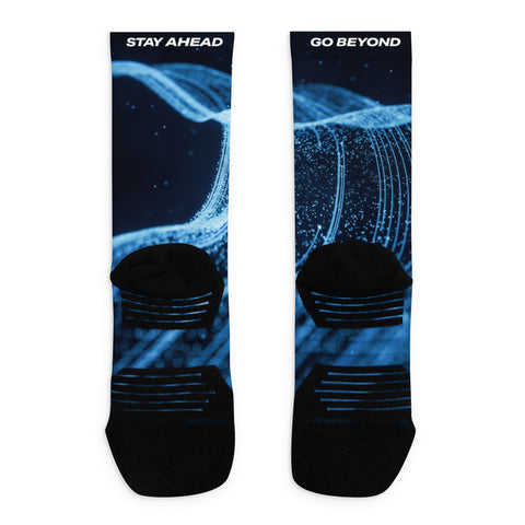 Socks light blue print