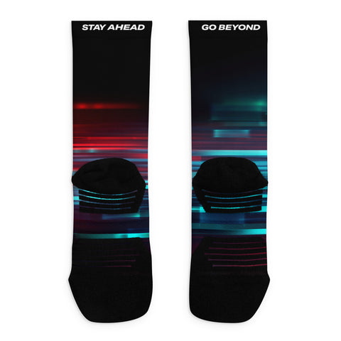 Socks red blue print