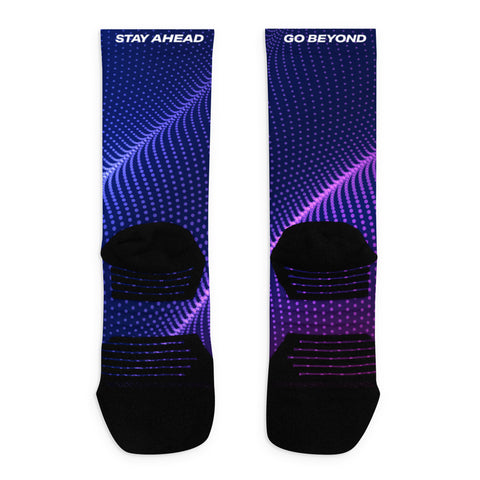Socks blue purple print