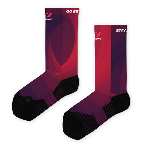 Socks red print
