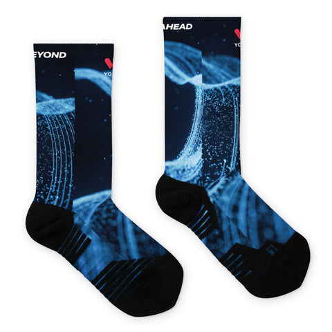 Socks light blue print