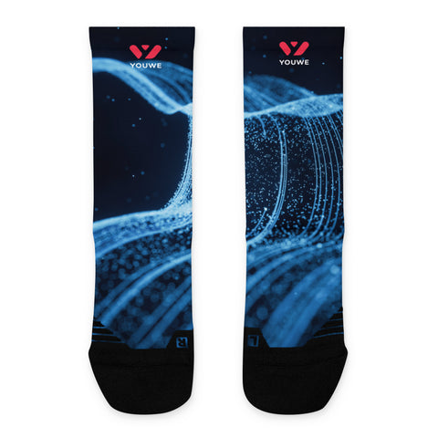 Socks light blue print